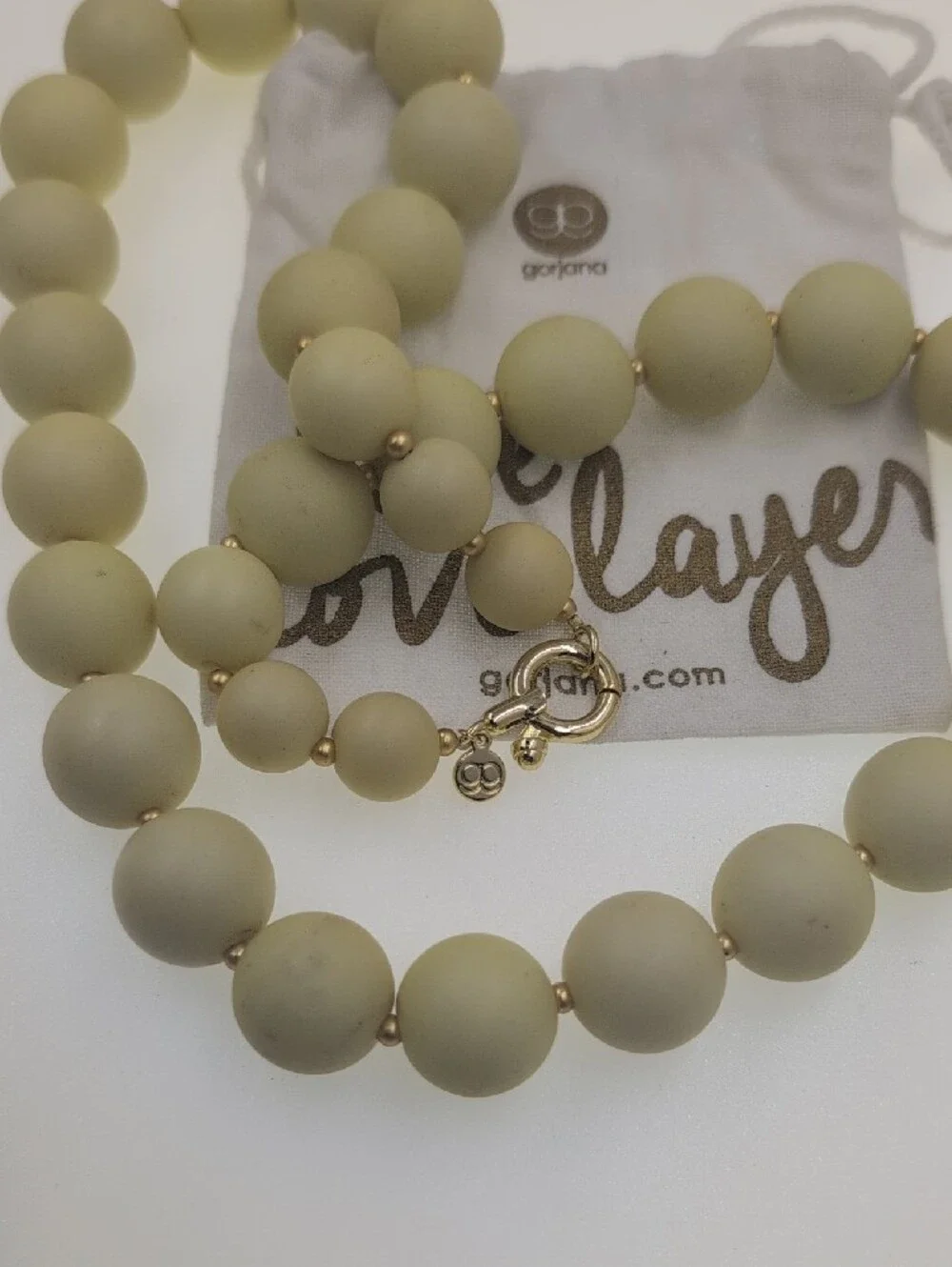 Gorjana Iris Matte Creamy Yellow Bead Necklace 0111